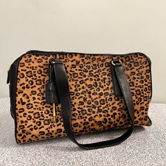 Fossil Cheetah/Leopard Print Shoulder Bag, EUC, RAB, Pin-Up, VLV - Picture 1 of 10